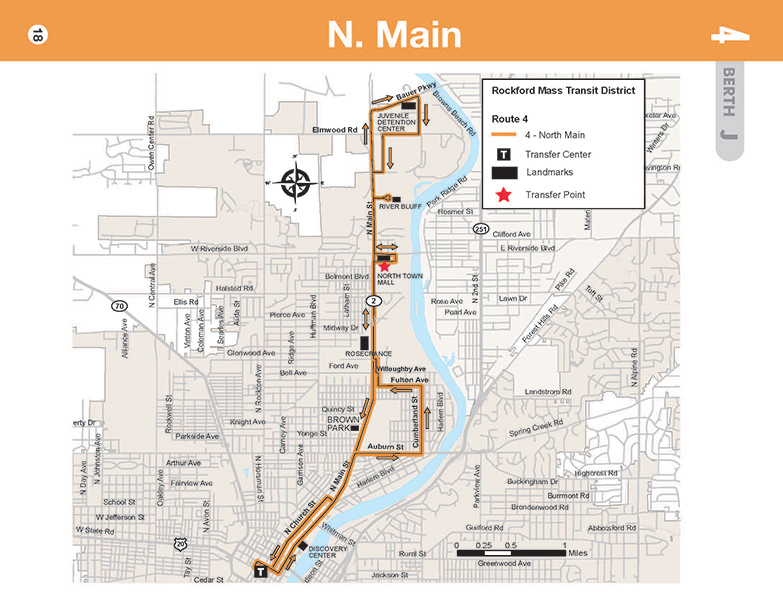 RMTD - Route 2 - North Main - Map