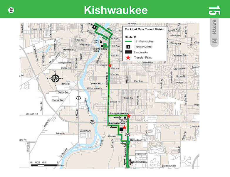 RMTD - Route 14 - Kishwaukee - Map
