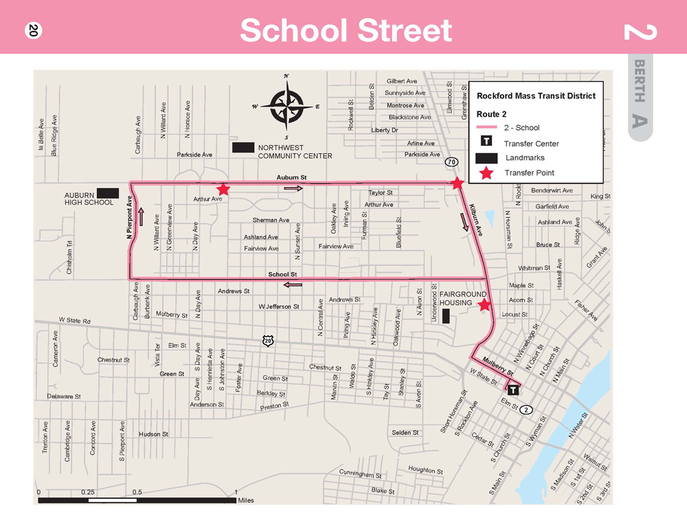 RMTD School Street Route Map